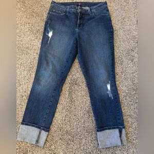 NYDJ Womens Jeans Blue Size 10 Boyfriend Cuffed